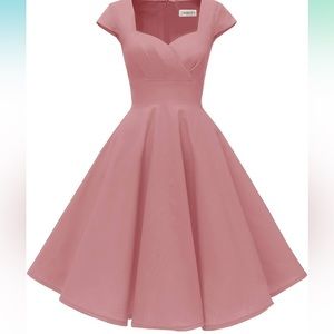 Cap sleeve vintage style swing dress